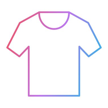 Tişört ikonu. Giysi vektör logosunun ana hatları.