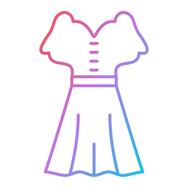 elbise vektörü ince çizgi simgesi