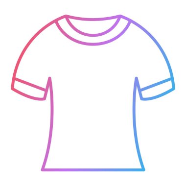 Tişört ikonu. Taslak spor kıyafetleri vektör illüstrasyonu. beyaz arkaplanda izole