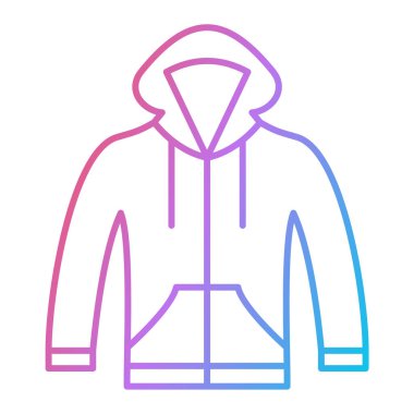 Beyaz arkaplanda izole edilmiş ceket simgesi vektörü, transparan işaret, çizgi veya doğrusal biçim