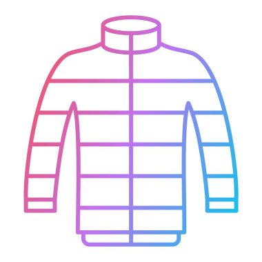 Ceket ikonu. Web için kıyafet vektör sembolünün basit bir illüstrasyonu