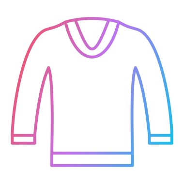 Gömlek ikonu. Web için kıyafet vektör sembolünün basit bir illüstrasyonu