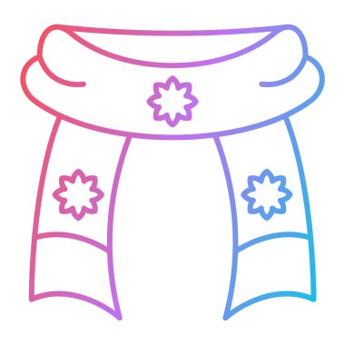 Noel şapkası ikon vektör çizimi tasarımı