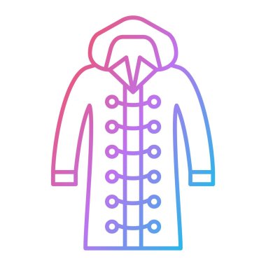 Ağ ve mobil uygulama tasarımınız için beyaz arkaplanda izole edilmiş ceket simgesi vektörü, sweatshirt logo konsepti