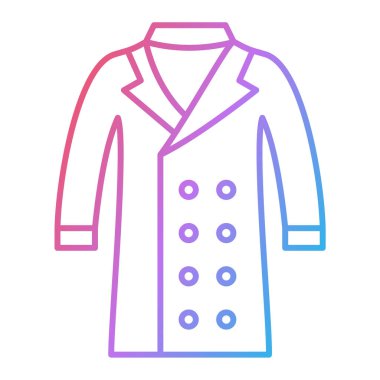 Beyaz arkaplanda izole edilmiş ceket simgesi vektörü 