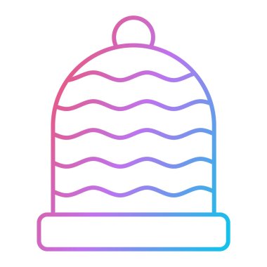 Noel şapkası simgesi vektör illüstrasyonu