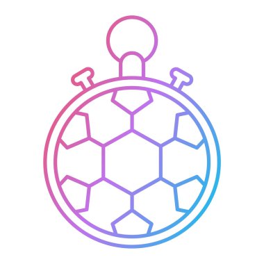 Futbol topu ikon vektörü. Maç tabelasını özetle. izole edilmiş sınır sembolü çizimi