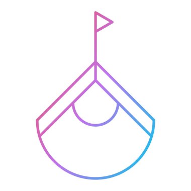 Gökkuşağı bayrağı olan bir yıldızın mor ve beyaz çizgi çiziminin vektör çizimi