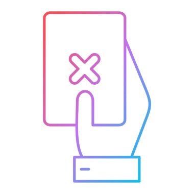 Moda tarzında izole edilmiş bir yıldız simgesine sahip akıllı telefonu tutan