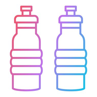 Şişe ikon vektörü. İnce çizgi işareti. izole edilmiş sınır sembolü çizimi