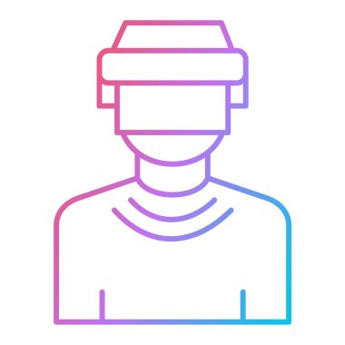 VR kulaklık simgesi vektör illüstrasyonu