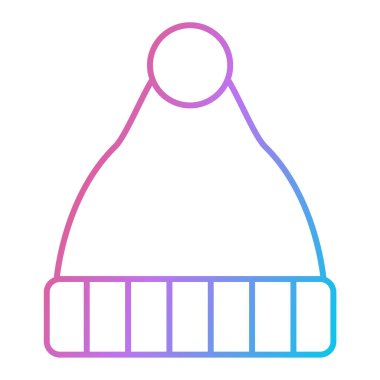 Şapka simgesi vektör illüstrasyonu