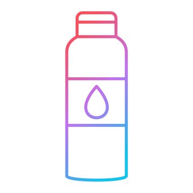 Su şişesi ikonu. Web için soda kavanozu vektör simgelerinin özet çizimi