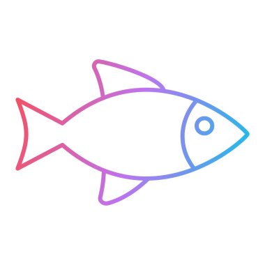 balık simgesi vektör illüstrasyonu