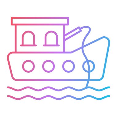 Gemi simgesi vektör illüstrasyonu