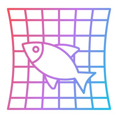 balık simgesi vektör illüstrasyonu