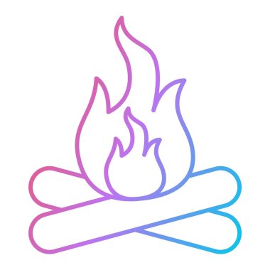 Yanan bir alevin vektör illüstrasyonu