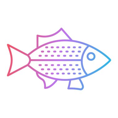 balık simgesi vektör illüstrasyonu