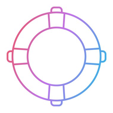 Can simidi simgesi. Web için cankurtaran vektör çizgisi simgelerinin özet çizimi