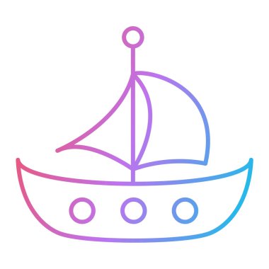 Yelkenli. Web simgesi basit illüstrasyon