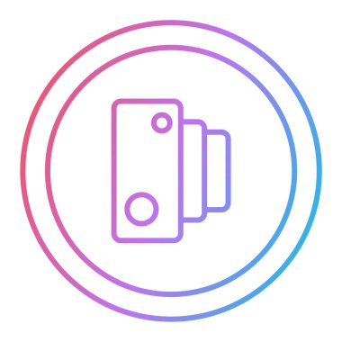 Web ve kullanıcı arayüzü için kamera çizgisi simgesi