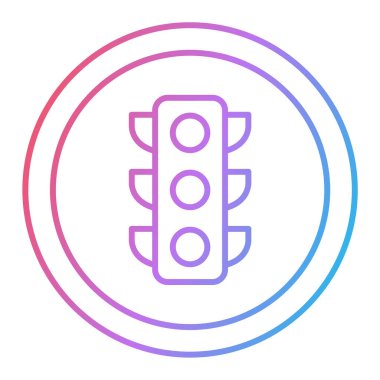 Trafik ışığı simgesi. vektör illüstrasyonu