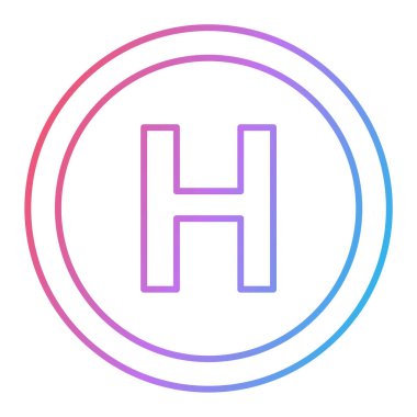 h simgesi, vektör çizimi