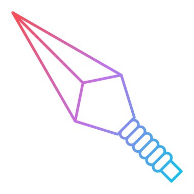 Bir kılıç simgesinin vektör illüstrasyonu