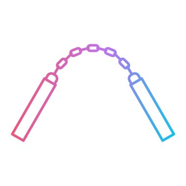 İp simgesi atlanıyor. Web için spor ekipmanı vektör simgelerinin özet çizimi