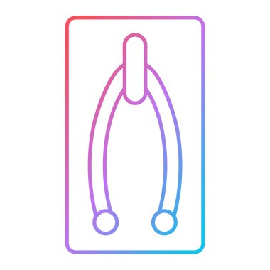 Beyaz arka planda pembe çizgi havlusu simgesi izole edildi. Spor malzemeleri. Renkli taslak konsepti. vektör.