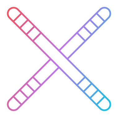 Beyzbol sopası ikonu. Web için kalem vektör simgelerinin özet çizimi