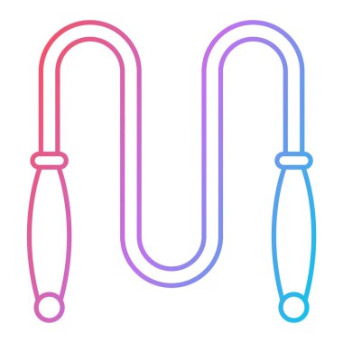 çizgi karabina simgesi beyaz arkaplanda izole edildi. vektör illüstrasyonu