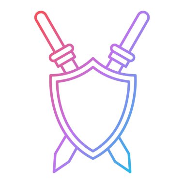 Kurdeleli kalkan ve kask vektör çizim tasarımı