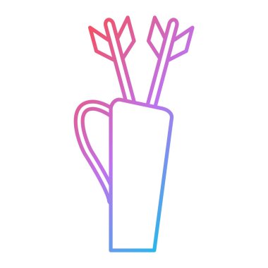 Bir çiçek saksısı ikon vektör çizimi tasarımı çizimi