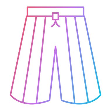 şort simgesi. Web için kıyafet vektör simgelerinin basit illüstrasyonu