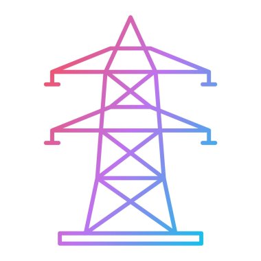 Elektrik santrali simgesinin vektör illüstrasyonu