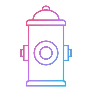 Yangın musluğu simgesi. Web için gaz söndürücü vektör simgelerinin özet çizimi