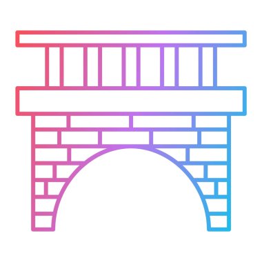 Bina inşaat ikonu. ağ için geçit vektör simgelerinin özet çizimi