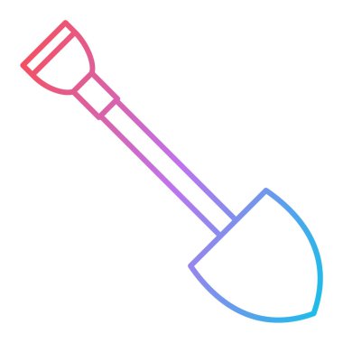 kürek simgesi vektör illüstrasyonu