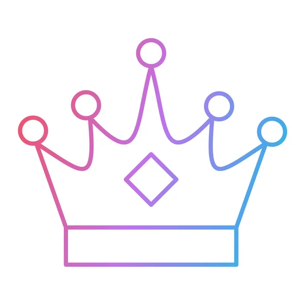 Crown Icon Outline Illustration King Vector Icons Web — Stock Vector