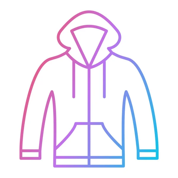 Jacket Icon Vector Isolated White Background Sweatshirt Transparent Sign Line — Vector de stock