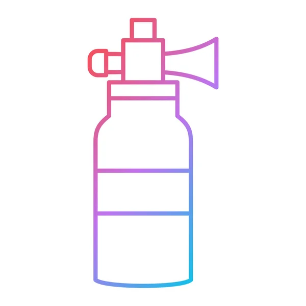 Fles Icoon Schets Illustratie Van Water Spray Vector Lijn Ontwerp — Stockvector