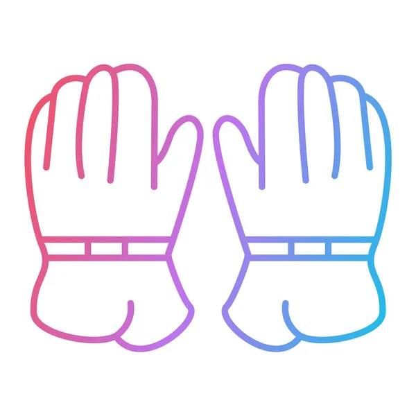 Gloves Icon Outline Glove Vector Illustration Isolated White Background — Stock Vector