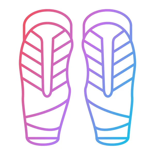 Flip Flops Ícone Esboço Ilustração Ícones Vetor Sapato Para Web —  Vetores de Stock