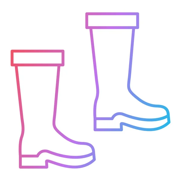 Illustration Vectorielle Icône Des Bottes Simples Pour Femmes — Image vectorielle