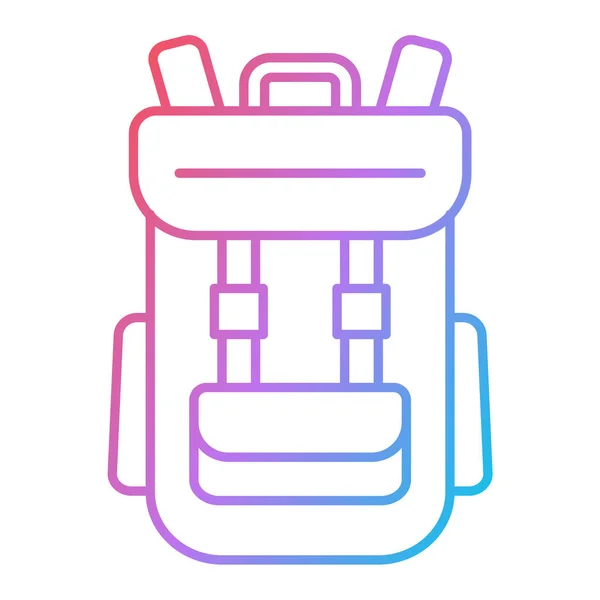 Rucksack Ikone Skizze Illustration Der Zeltvektorsymbole Für Das Web — Stockvektor