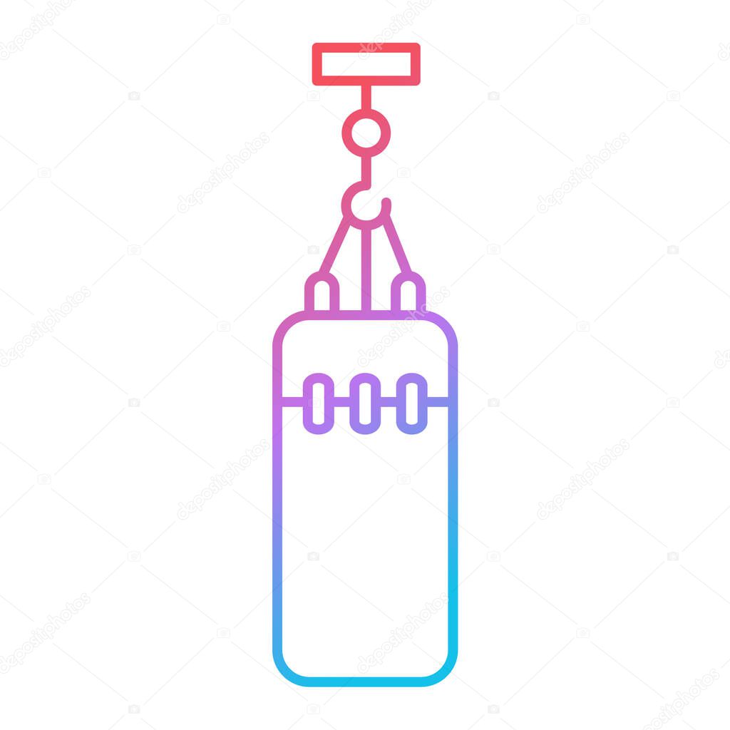 Boxing gloves icon. outline sport equipment vector illustration. isolated contour symbol