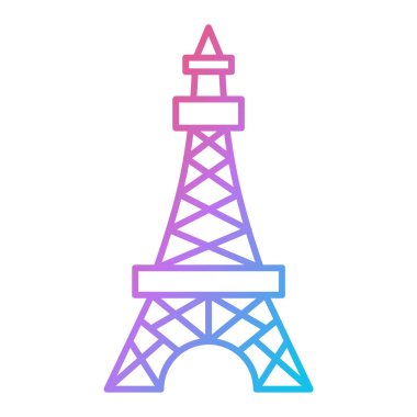 kule vektör simgesi modern illüstrasyon