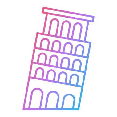 Beyaz arkaplanda karikatür tarzında izole edilmiş sidik kulesi simgesi. simge vektör çizimi