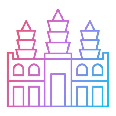 Bir bina simgesinin vektör illüstrasyonu